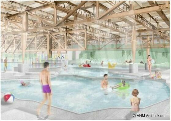 Wegen Sanierung geschlossen: Im Wasser wird’s eng